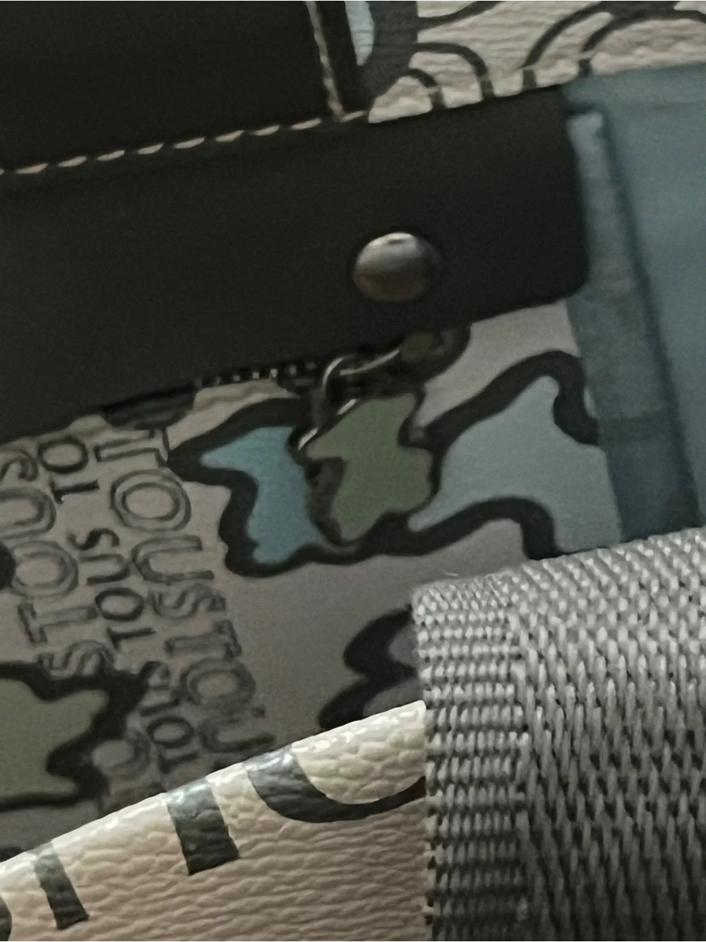Tous Mint, Aqua & Brown Patterned Tote Bag